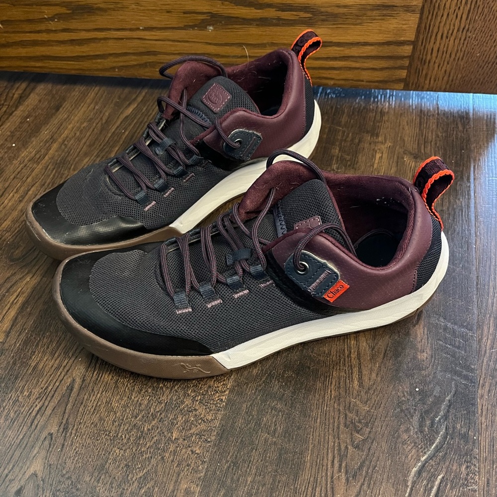 Chaco Women's Performance Shoes in Navy and Burgundy